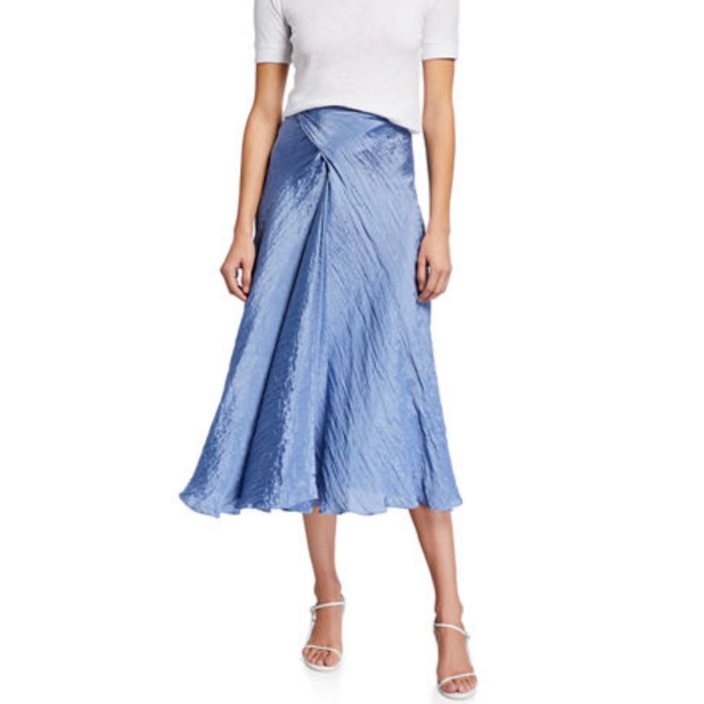 Vince texture drape midi skirt 00